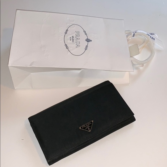 Prada Handbags - Prada Fabric Black Wallet -Authentic